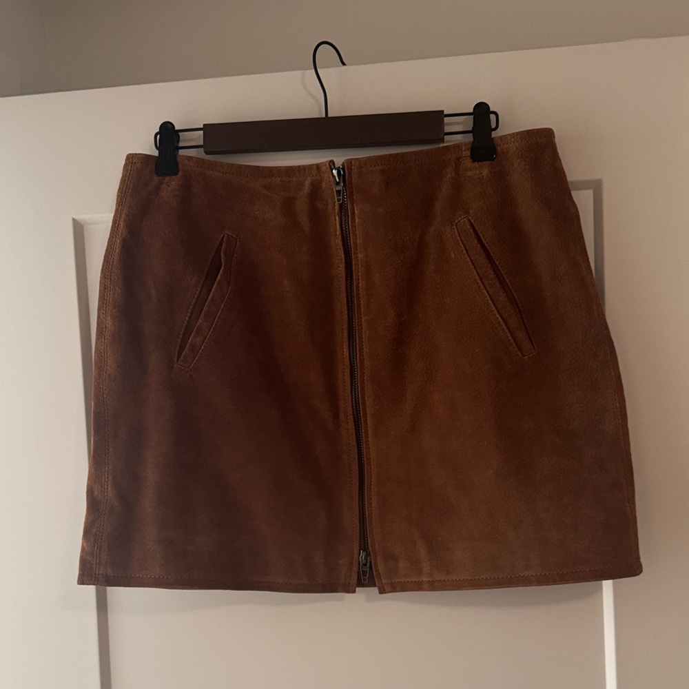 Blank NYC Tan Suede Mini Skirt